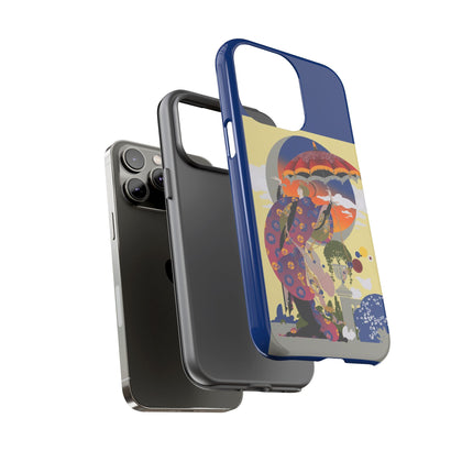 Parasol Sunset Geisha Phone Case – Elegant Twilight Grace