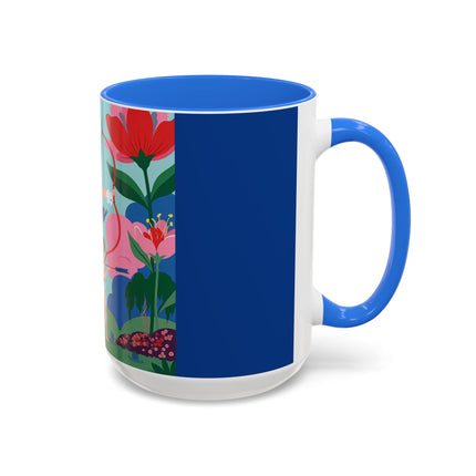 The Lady Of The Scarlet Bow Colorful Mugs – Art Deco Botanical Archer Elegance