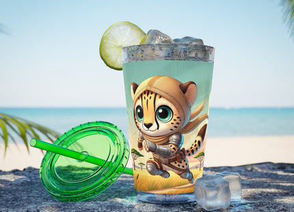 Swift Cheetah Sunsplash Tumbler with Straw, 16oz