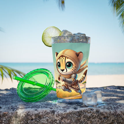 Swift Cheetah Sunsplash Tumbler with Straw, 16oz