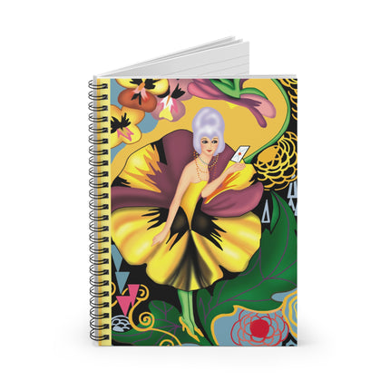 Enchanted Pansy Elegance Spiral Notebook - Ruled Line
