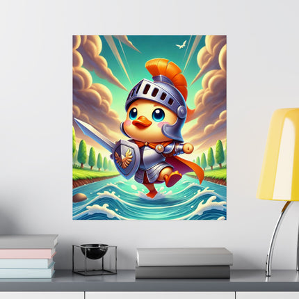 🦆⚔️ Valiant Duck Matte Vertical Poster – Courage, Adventure & Heroic Charm