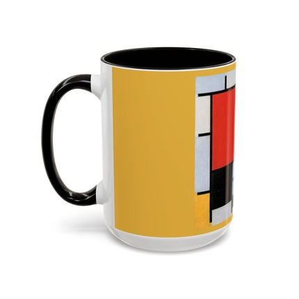 Composition with Red, Yellow, Blue, and Black by Piet Mondrian Colorful Mugs (11oz, 15oz)