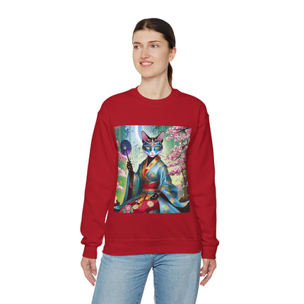 Cyberpunk Geisha Unisex Heavy Blend™ Crewneck Sweatshirt
