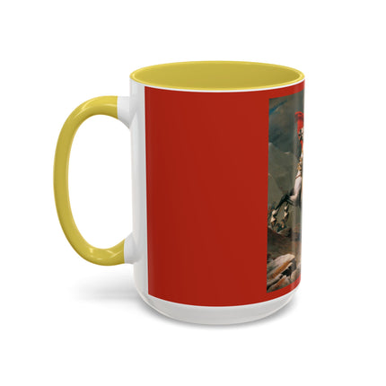 Napoleon Crossing the Alps by Jacques-Louis David Colorful Mugs (11oz, 15oz)