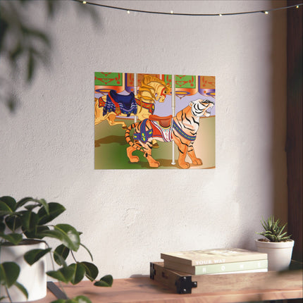 Carousel Splendor Premium Matte Horizontal Poster