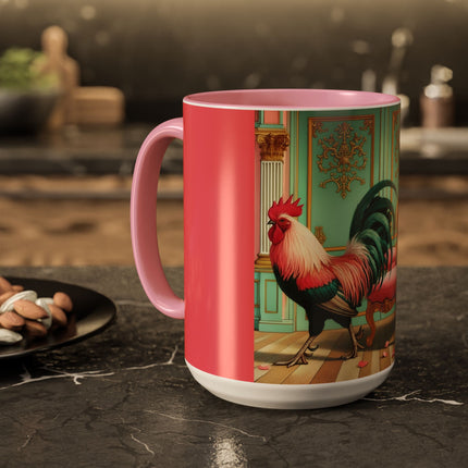 The Salon Rooster Colorful Mugs (11oz, 15oz)