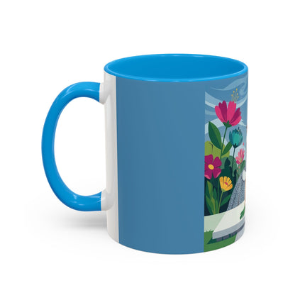The Lady Of The Secret Garden Colorful Mugs – Art Deco Botanical Elegance