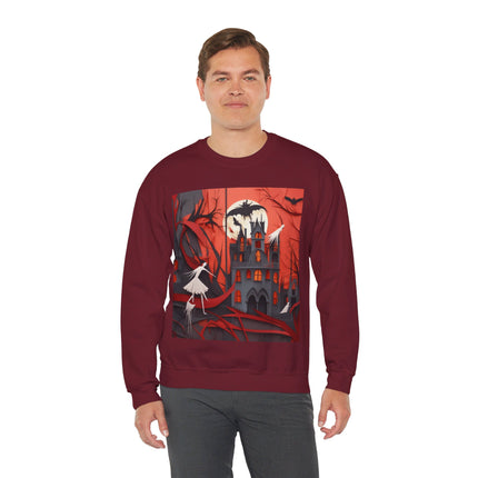 Halloween Night Scene Unisex Heavy Blend™ Crewneck Sweatshirt