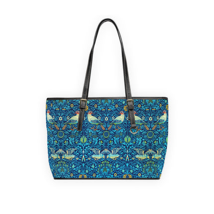 Birds by William Morris PU Leather Shoulder Bag