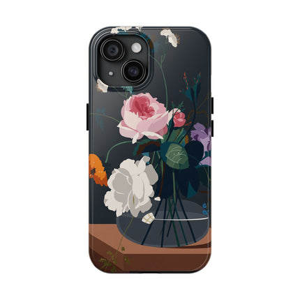 🌹🖤 The Midnight Rose Garden Phone Case – Art Deco Floral Elegance