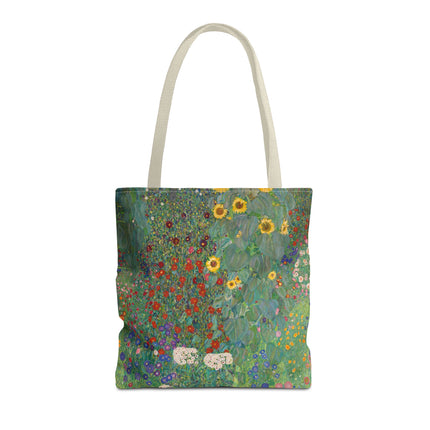Farm Garden with Sunflowers by Gustav Klimt Tote Bag (AOP)