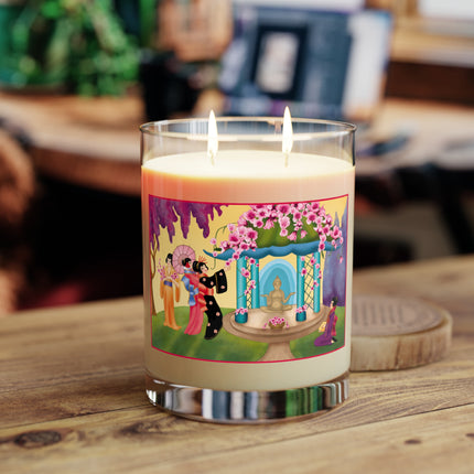 A Dance of Colors and Serenity Scented Candle - Full Glass, 11oz