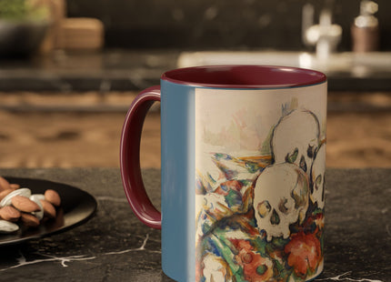 The Three Skulls by Paul Cézanne Colorful Mugs (11oz, 15oz)