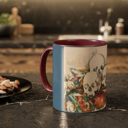 The Three Skulls by Paul Cézanne Colorful Mugs (11oz, 15oz)