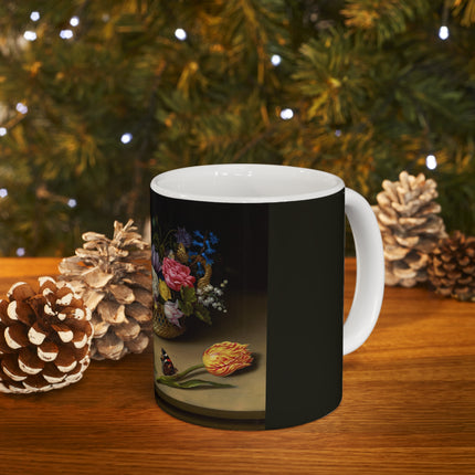 Flower Still Life by Ambrosius Bosschaert Ceramic Mug 11oz