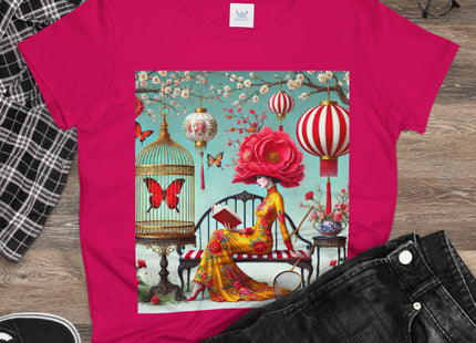 Reading In A Painted Garden Cotton Tee