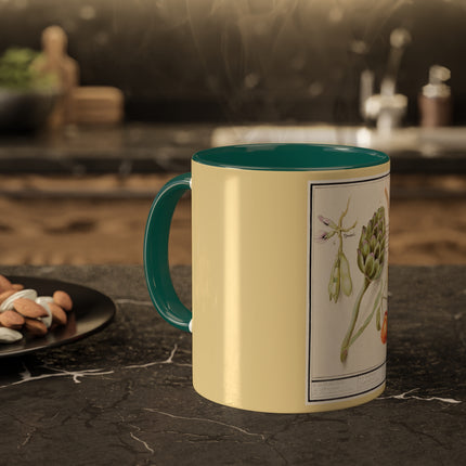 Artichoke, Broad Beans, and Lantern Plant by Anselmus Boëtius de Boodt Colorful Mugs, 11oz