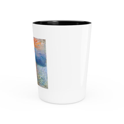 Sunrise by Claude Monet Ceramic Shot Glass