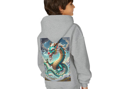 Tibetan Dragon in Battle Youth Heavy Blend Hooded Sweatshirt