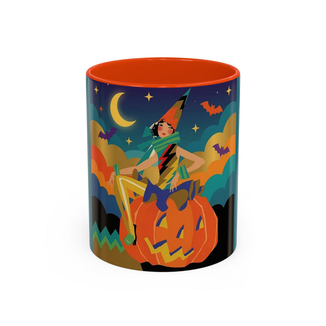 🌙🎃 The Witch Of Crescent Moon Pumpkin Colorful Mug – Colorful Halloween Charm