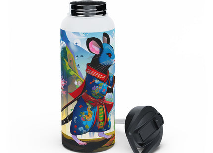 Cyber Samurai Rat Stainless Steel Water Bottle