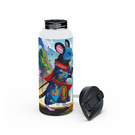 Cyber Samurai Rat Stainless Steel Water Bottle