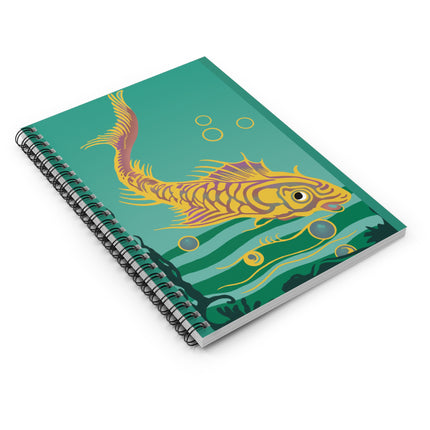 Golden Serenity Spiral Notebook - Ruled Line