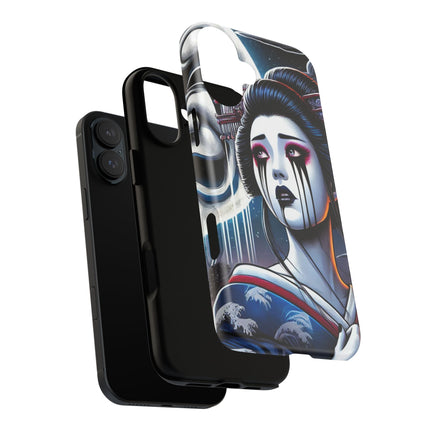 Geisha’s Black Ink Tears Phone Cases
