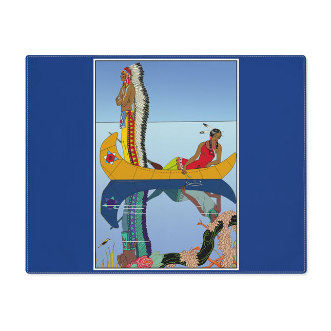 Le long du Missouri (Indian couple on the Missouri River) by George Barbier Placemat, 1pc