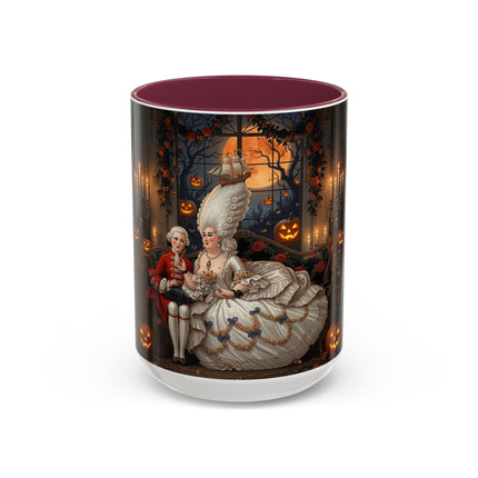 🌙🎃 The Moonlit Pumpkin Parlor Colorful Mug – Elegant Halloween Charm