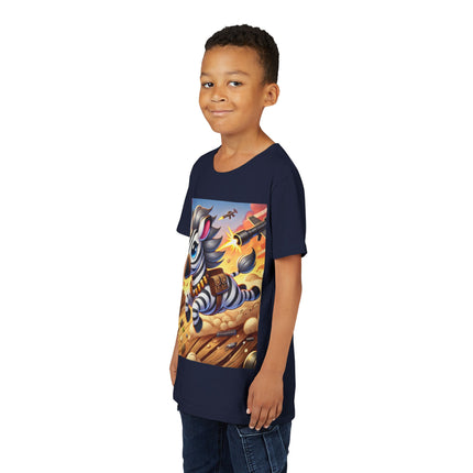 Zebra on the Run Youth Short Sleeve Tee