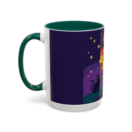 🎃🕯️ Moonlit Pumpkin Masquerade Colorful Mug – Whimsical Halloween Charm