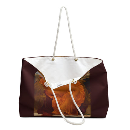 Flaming June by Frederic Leighton Weekender Bag