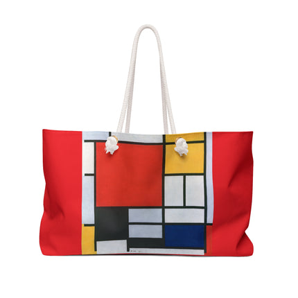 Composition with Red, Yellow, Blue, and Black by Piet Mondrian Weekender Bag