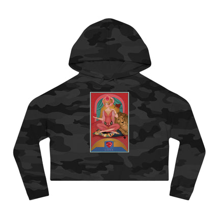 July & Ruby (from the Gem Series) by Sofia Chiostri Women’s Cropped Hooded Sweatshirt