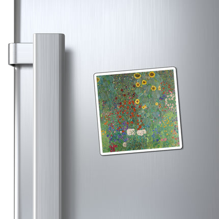 Farm Garden with Sunflowers by Gustav Klimt Magnets (3 Sizes)