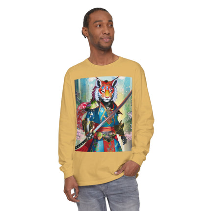 Cyberpunk Samurai Lion Long Sleeve T-Shirt