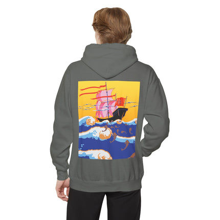 Golden Seas and Whimsical Dreams Unisex Garment-Dyed Hoodie