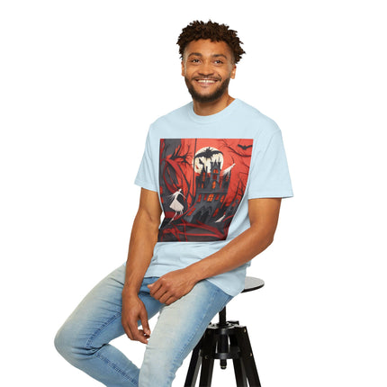 Halloween Night Scene Unisex Garment-Dyed T-shirt
