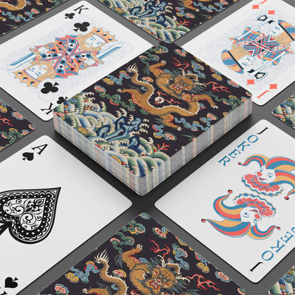 Rank Badge with Dragon with Deer Hooves Playing Cards