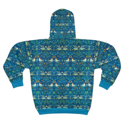 Birds by William Morris Zip Hoodie (AOP)