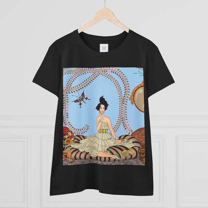 Minuit … ou l’appartement à la mode by George Barbier Women's Midweight Cotton Tee