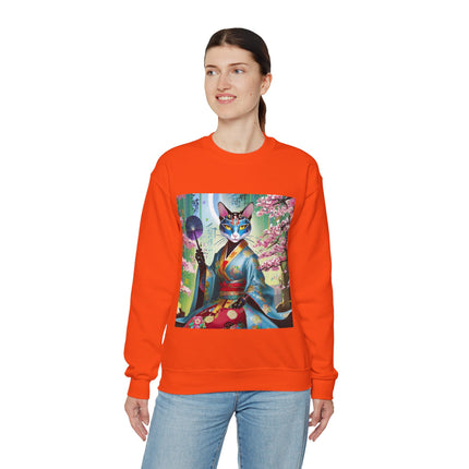 Cyberpunk Geisha Unisex Heavy Blend™ Crewneck Sweatshirt