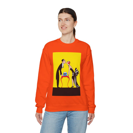 A Moment of Elegance: A Passionate Embrace Amidst Golden Splendor Heavy Blend™ Crewneck Sweatshirt