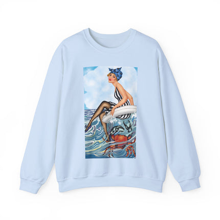Playful Waves and Fashion Follies Heavy Blend™ Crewneck Sweatshirt