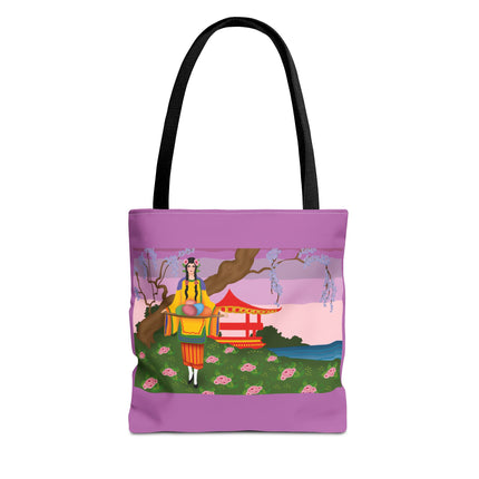 Elegance and Blooms: Vintage Glamour in Springtime Splendor Tote Bag (AOP)