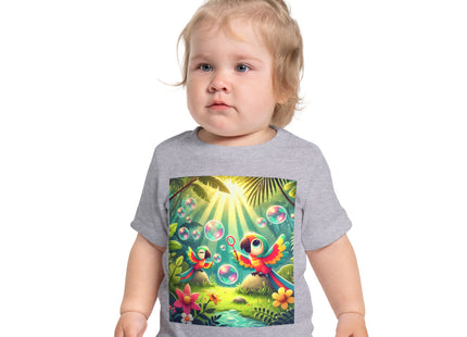 Parrots and Bubbles Baby Short Sleeve T-Shirt
