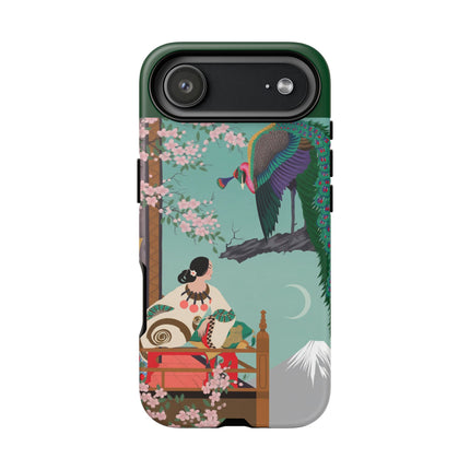 Peacock Garden Phone Case – Japanese Elegance & Timeless Beauty