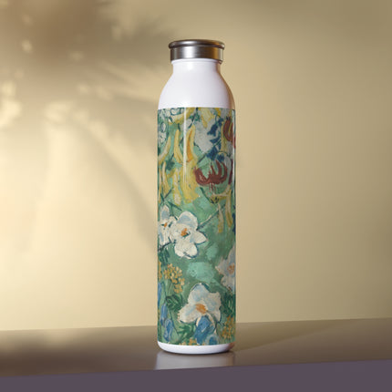 Flowers by August Babberger Slim Water Bottle